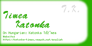 timea katonka business card